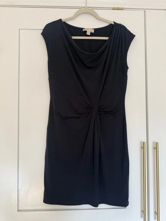 MICHAEL Michael Kors Navy Draped Twist-Front Mini Dress - Picture 1 of 2